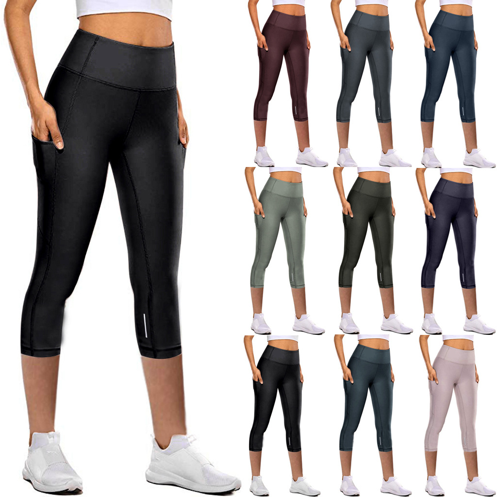 Wholesale of the latest high-waisted, hip-lifting seven-point yoga pants, women's tight-fitting pants, and sports and outdoor fitness leggings that are popular in Europe and America