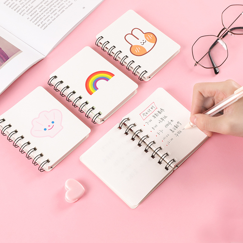 ins Hyuna style side-flip A7 coil notebook, cute student portable notepad, pocket notebook Specification image