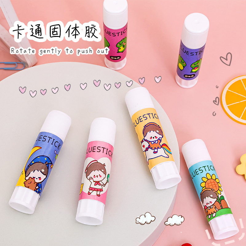 卡通固体胶 学生用办公用品胶棒幼儿园高粘度强力手工DIY儿童胶水