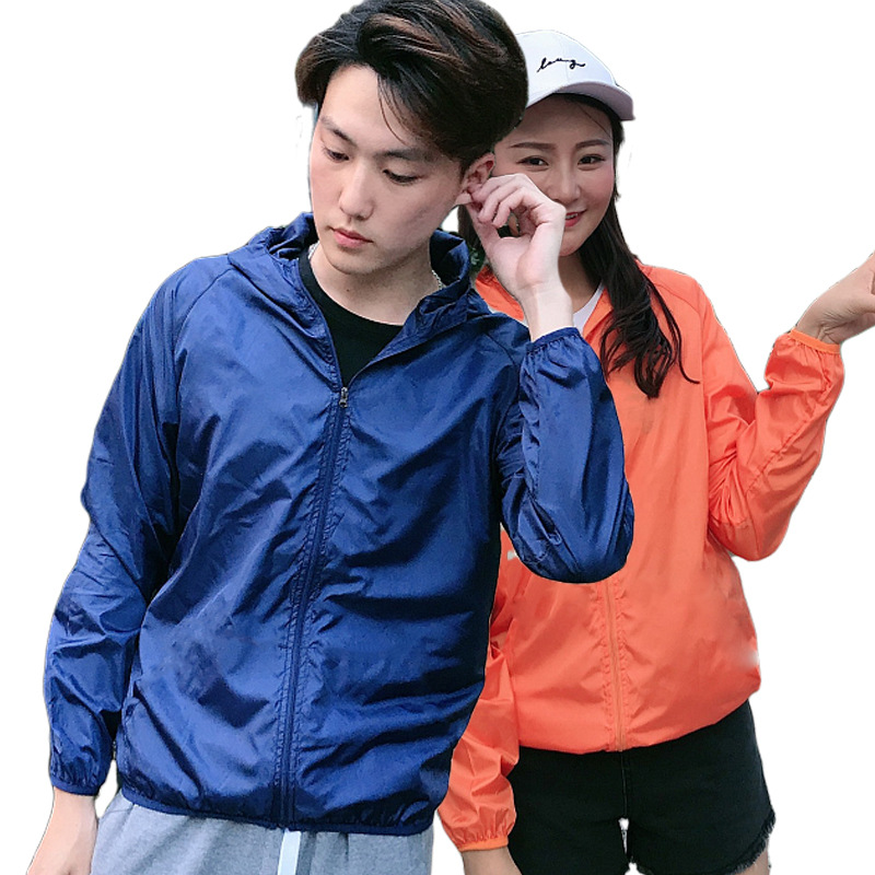 Wholesale custom-made logo-printed outdoor sun-protective clothing for men and women, lightweight and breathable sports advertising shirts, spring and summer skin wear details Picture