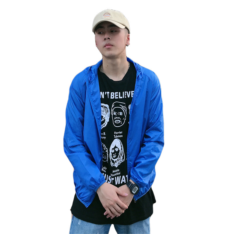 Wholesale custom-made logo-printed outdoor sun-protective clothing for men and women, lightweight and breathable sports advertising shirts, spring and summer skin wear Specification image