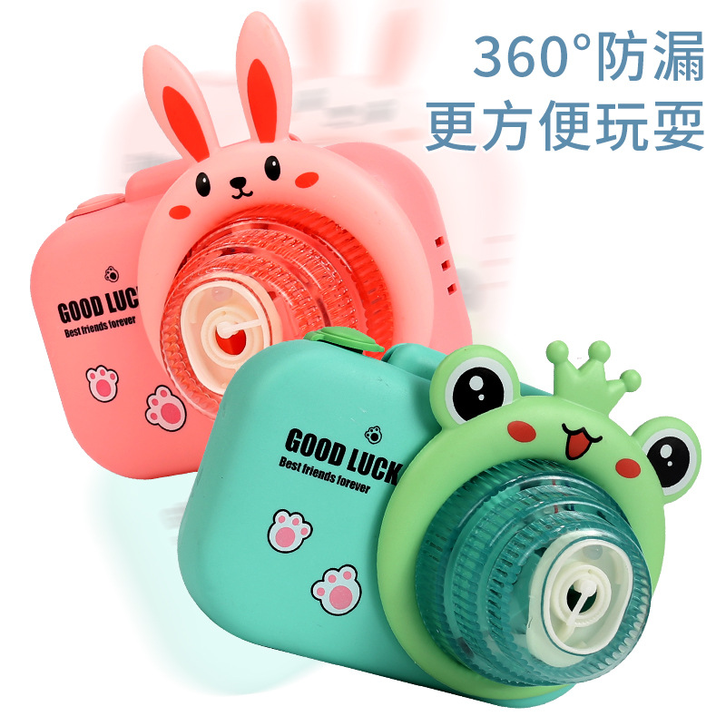 Electric little pig bubble machine, toy fun bubble camera, girlish heart, children's cartoon, fully automatic bubble blowing camera Item Picture