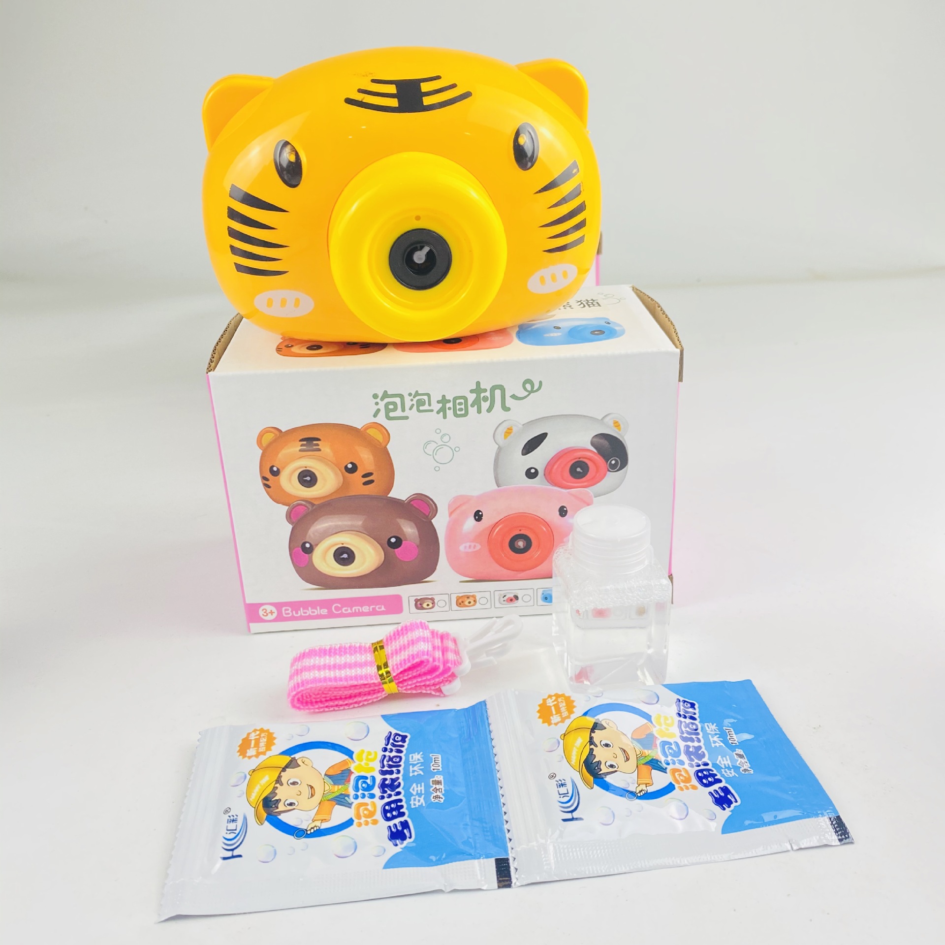 New bubble-blowing machine, children's fully automatic camera, electric toy, girlish heart, ins little pig gun, water wholesale Specification drawing