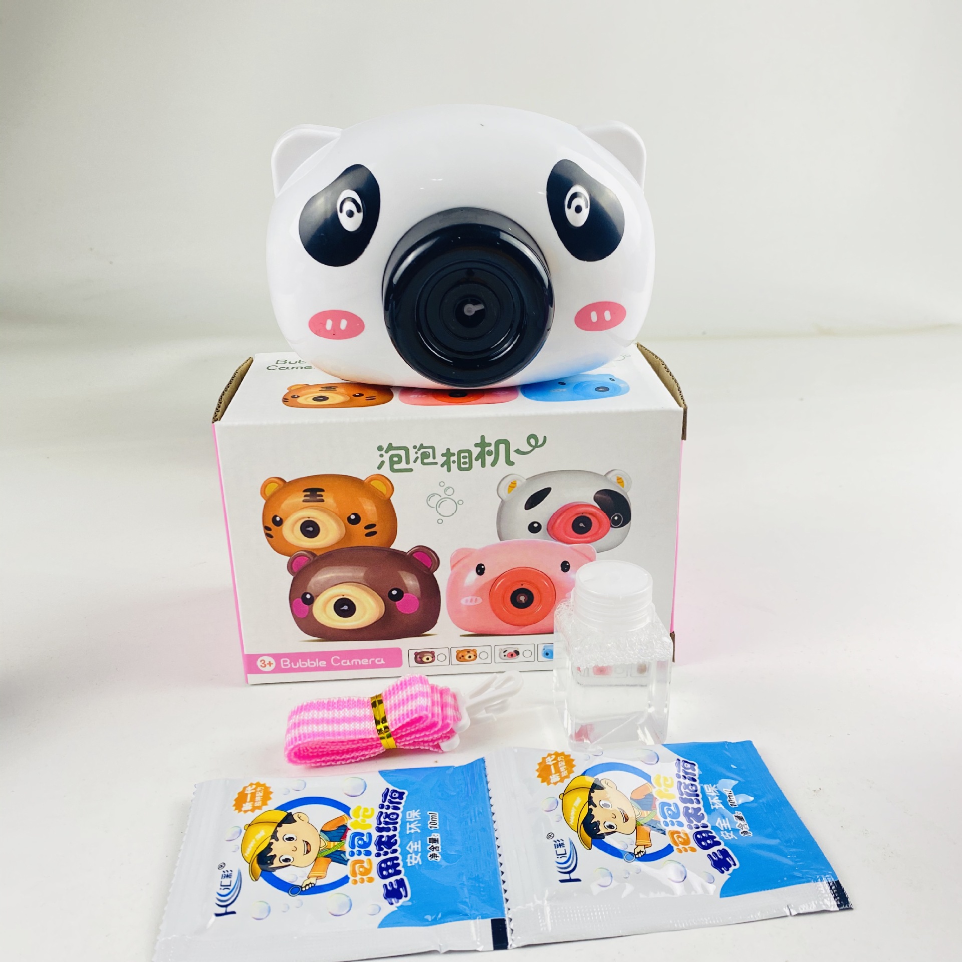 New bubble-blowing machine, children's fully automatic camera, electric toy, girlish heart, ins little pig gun, water wholesale details Picture
