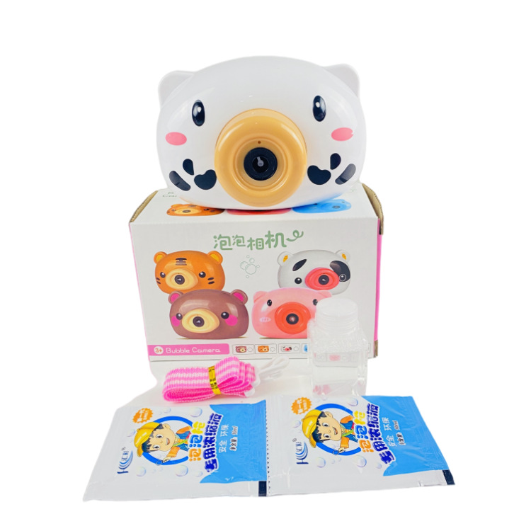 New bubble-blowing machine, children's fully automatic camera, electric toy, girlish heart, ins little pig gun, water wholesale Item Picture