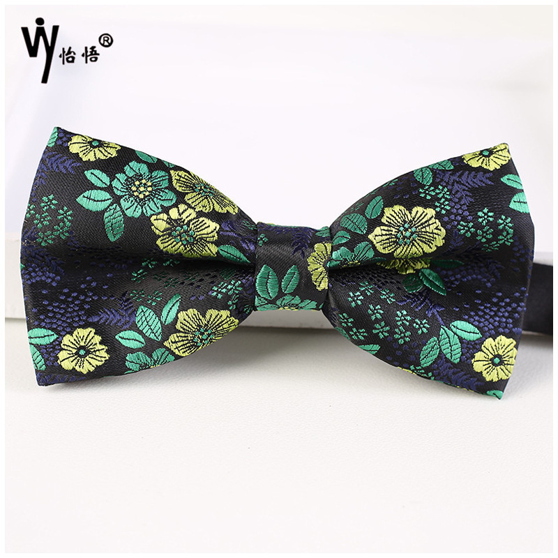 Factory wholesale of simple, fashionable and trendy men's patterned bow ties, professional polka dot hand-stitched anti-static bow flowers Item Picture