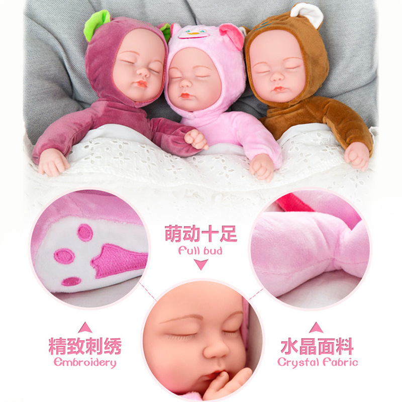 Simulated sleeping doll, soothing baby doll, educational doll, soft rubber rebirth doll, home service early education children's toy Application Scenario