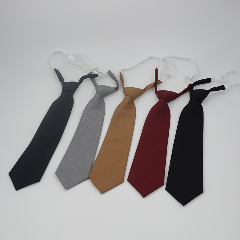 Fashion Trend Business Solid Color Cotton Hemp Elastic Tie Collar Set Simple Style Gentleman Tie Collar