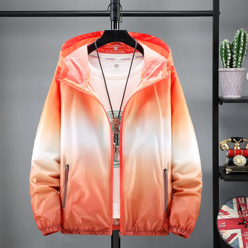 New outdoor couple and parent-child skin protection clothing, gradient breathable fishing suit, custom-made with logo printing details Picture