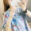 Mid-length short-sleeved T-shirt, a trendy summer outfit for women on Instagram, is a Korean style loose, large-sized, versatile T-shirt. It's a super popular half-sleeved top Application Scenario
