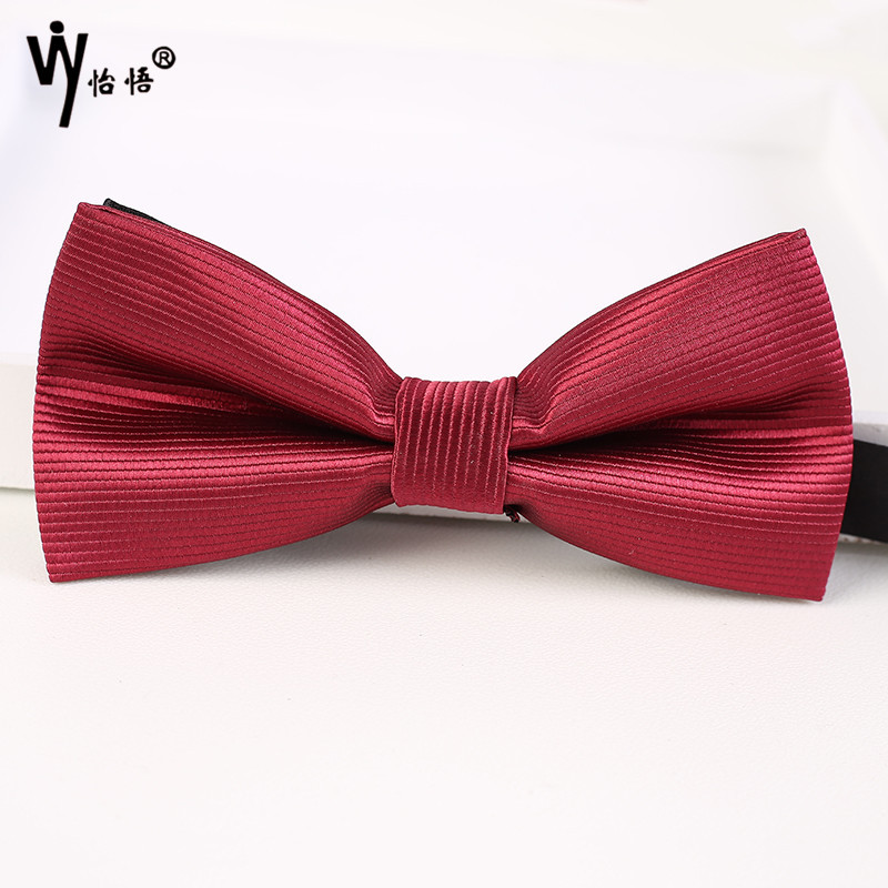 Factory wholesale of simple, fashionable and trendy men's patterned bow ties, professional polka dot hand-stitched anti-static bow flowers details Picture