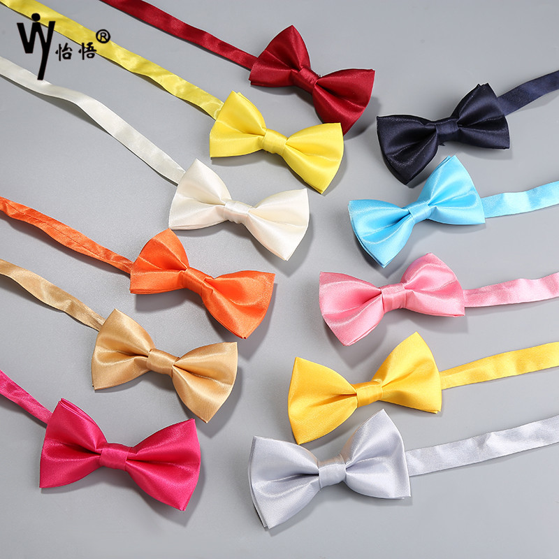 Factory wholesale new promotional fashion trend children's solid color bow ties, simple and stylish, not easy to fade, comfortable collar flowers