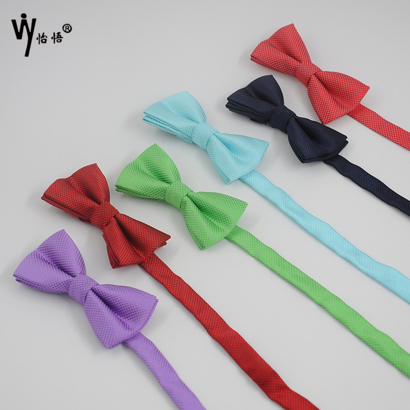 Fábrica al por mayor moda cabeza plana caída buena sensación arco flor de cuello cremallera de color sólido fácil de cuidar niños exquisita pajarita