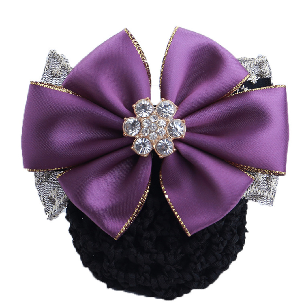 Professional hair salon, hairnet, headwear, figure-eight ribbon, Korean version for nurses, flight attendants, hotel hair accessories, mobile work hair clips Item Picture