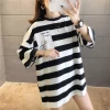Plus-size women's summer wear for chubby girls, 20 new Korean style trendy loose half-sleeved mid-length short-sleeved T-shirt for women Item Picture