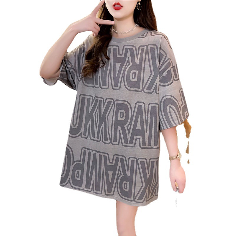 2021 New Instagram-popular short-sleeved T-shirt women's Spring and summer trendy couple's wear, plus-size loose top Item Picture