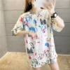 Mid-length short-sleeved T-shirt, a trendy summer outfit for women on Instagram, is a Korean style loose, large-sized, versatile T-shirt. It's a super popular half-sleeved top Specification image