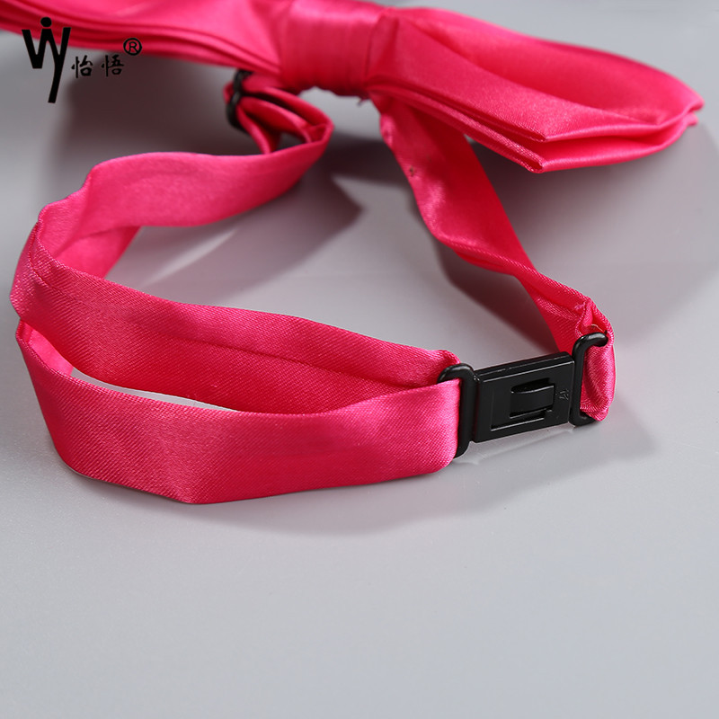 New promotion: Thickened men's and women's solid color bow ties, banquet and wedding double-layer flat bow ties wholesale Application Scenario