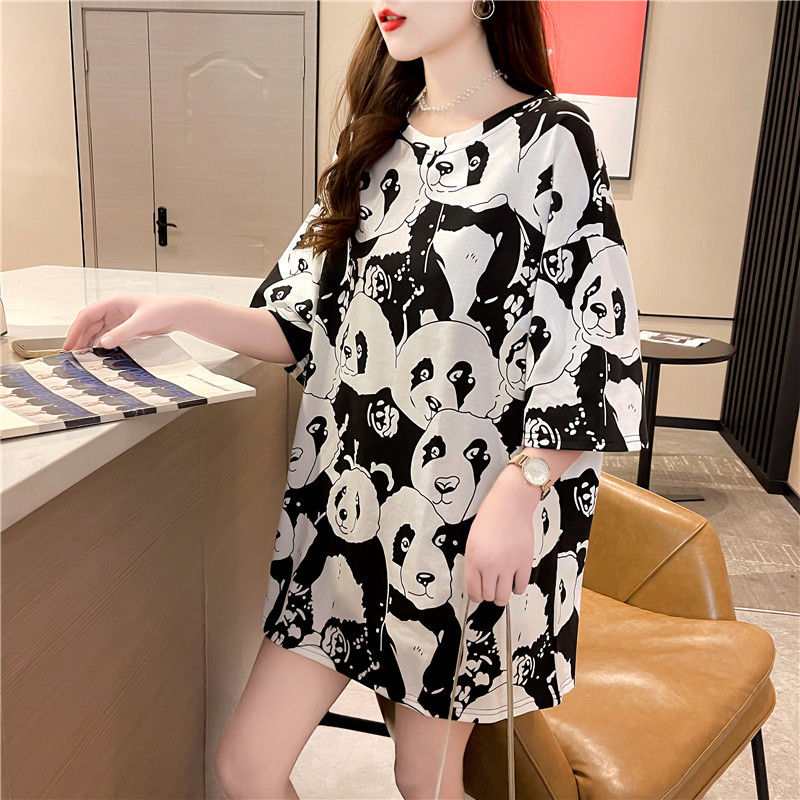 2021 New Instagram-popular short-sleeved T-shirt women's Spring and summer trendy couple's wear, plus-size loose top details Picture
