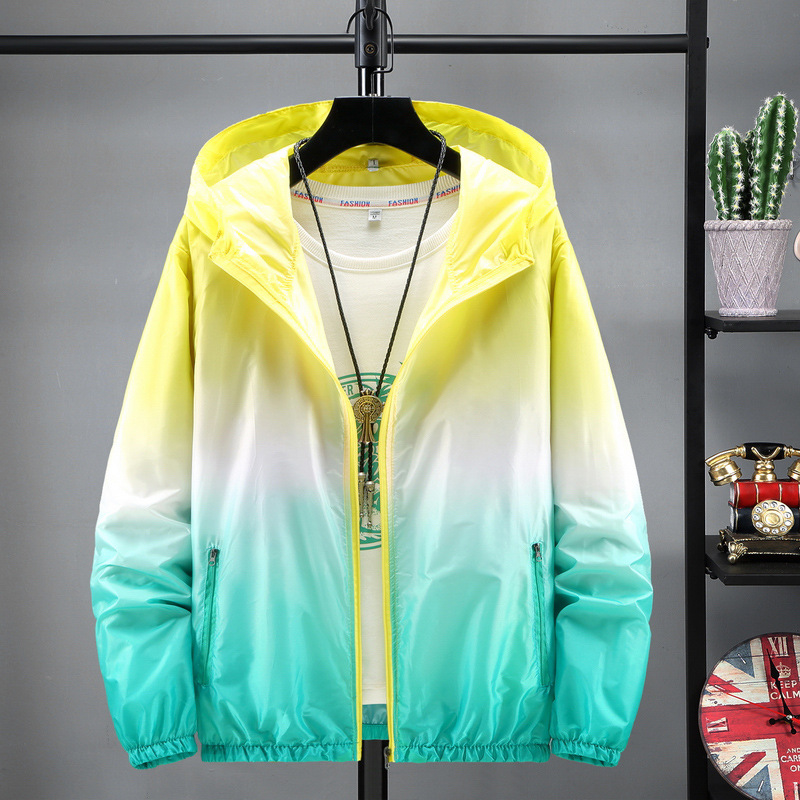 New outdoor couple and parent-child skin protection clothing, gradient breathable fishing suit, custom-made with logo printing Specification image