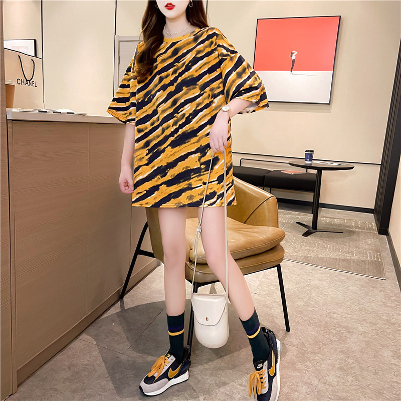 2021 New Instagram-popular short-sleeved T-shirt women's Spring and summer trendy couple's wear, plus-size loose top Specification image