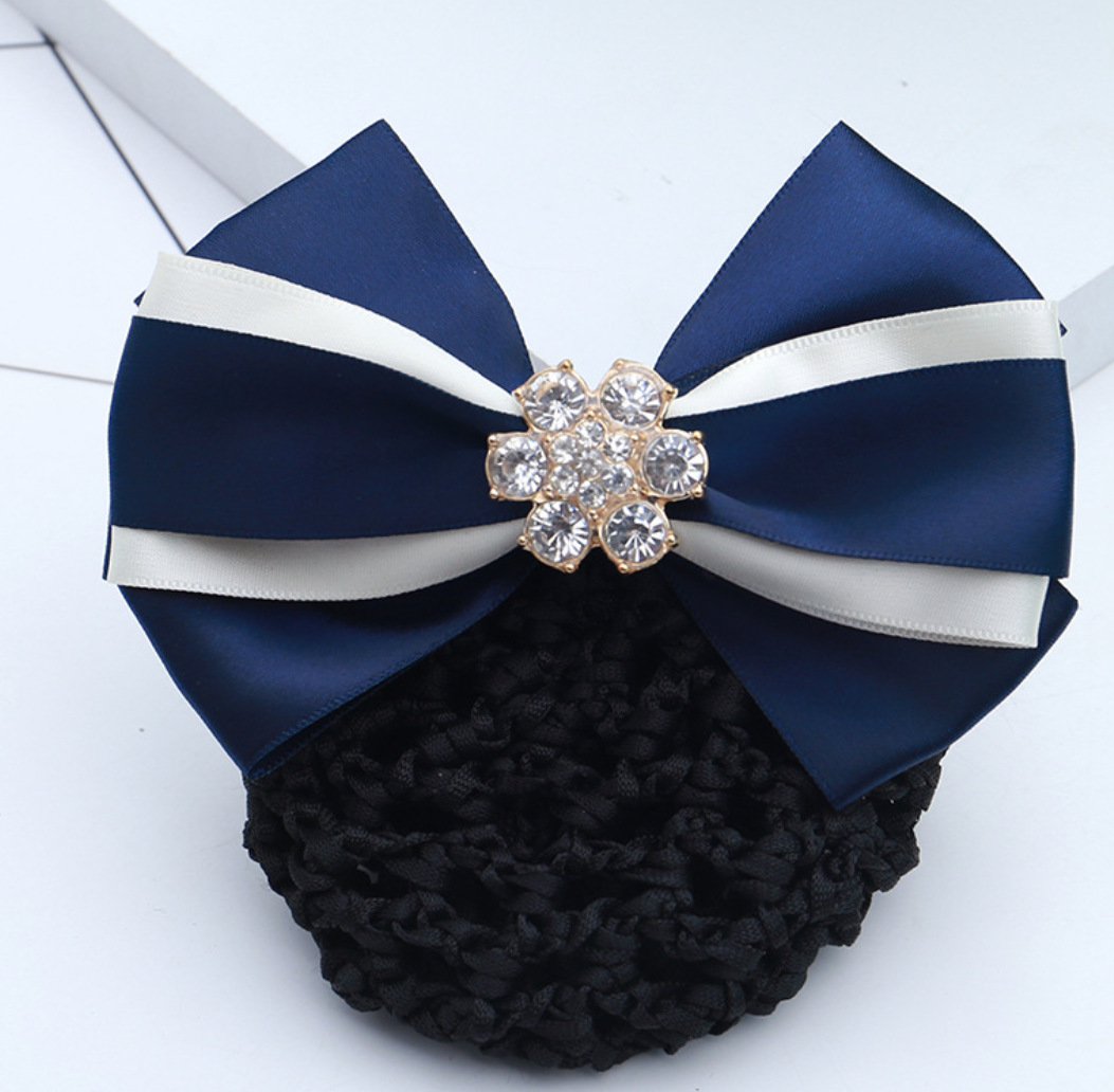 Professional hair salon, hairnet, headwear, figure-eight ribbon, Korean version for nurses, flight attendants, hotel hair accessories, mobile work hair clips details Picture