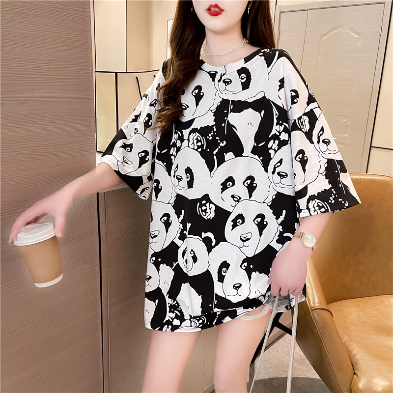 2021 New Instagram-popular short-sleeved T-shirt women's Spring and summer trendy couple's wear, plus-size loose top Specification image