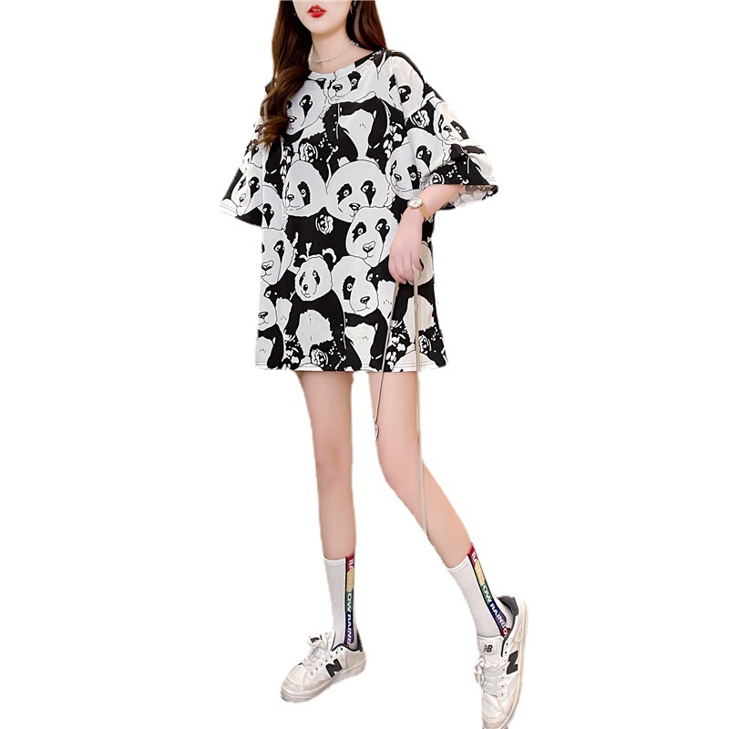 2021 New Instagram-popular short-sleeved T-shirt women's Spring and summer trendy couple's wear, plus-size loose top Item Picture