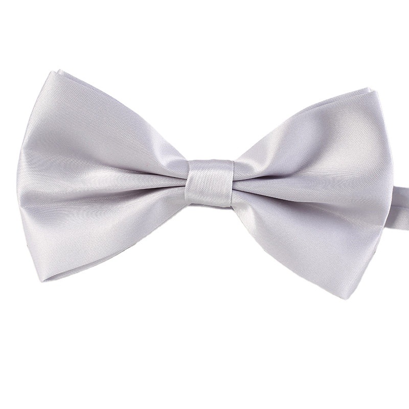 New promotion: Thickened men's and women's solid color bow ties, banquet and wedding double-layer flat bow ties wholesale Item Picture