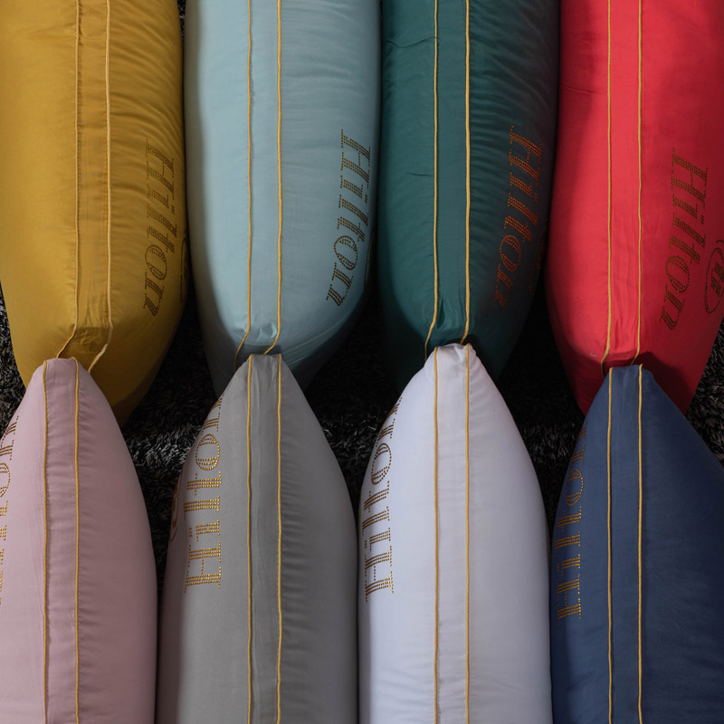 Hilton feather pillow core washed silk hot drill pillow hotel hotel pillow wholesale