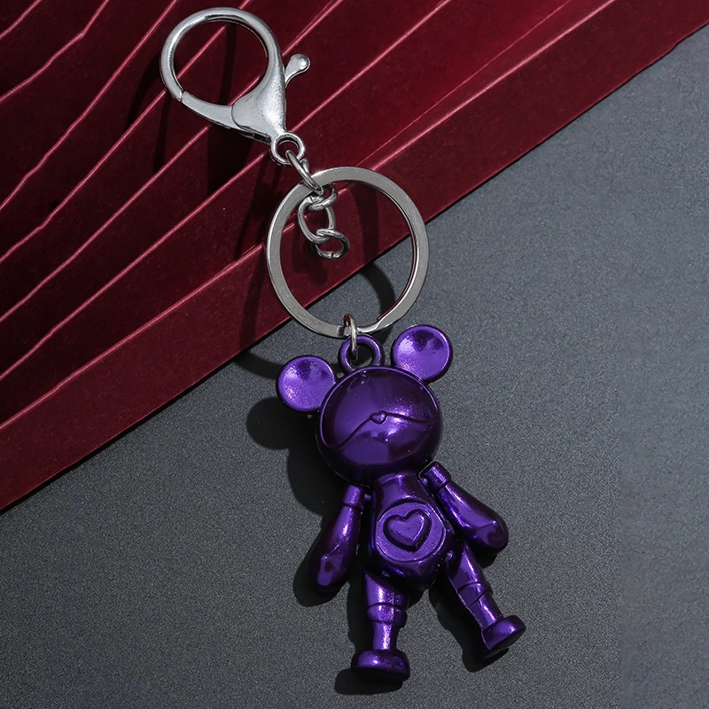 Cute and creative bear keychain, ins Star bear pendant, car key chain, men's and women's schoolbag pendant Application Scenario
