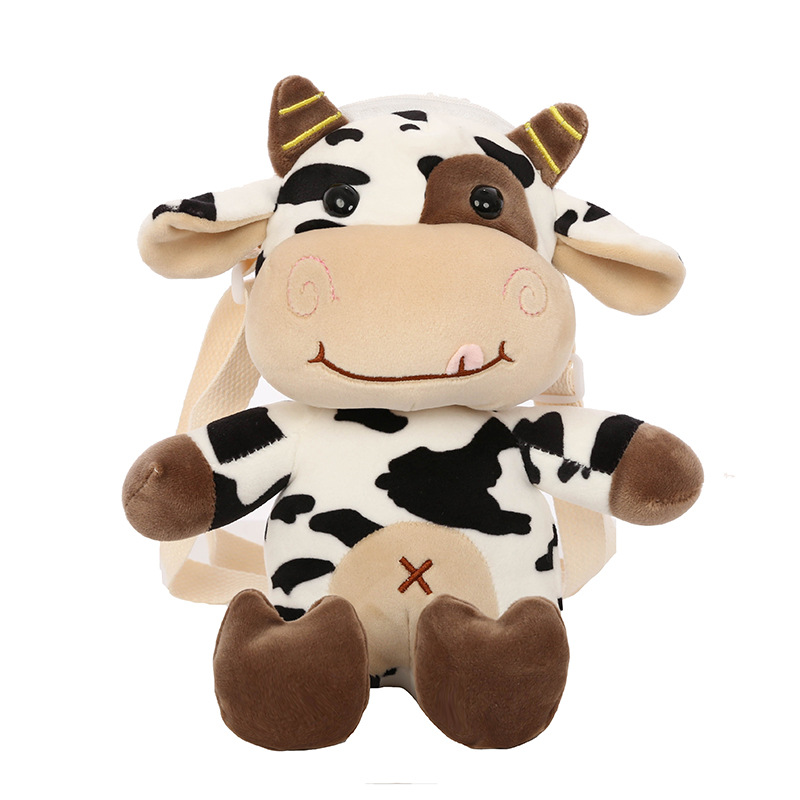 2022 New cute and soft Cartoon cow bag, doll, single-shoulder bag, Japanese-style soft and cute crossbody plush bag Item Picture