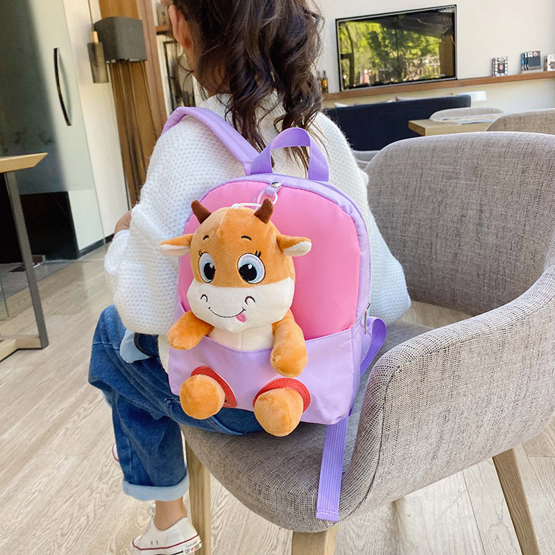 2022 New style Niu Niu Children's schoolbag, backpack, Cartoon bag, cute and adorable Niu Cartoon mini backpack details Picture