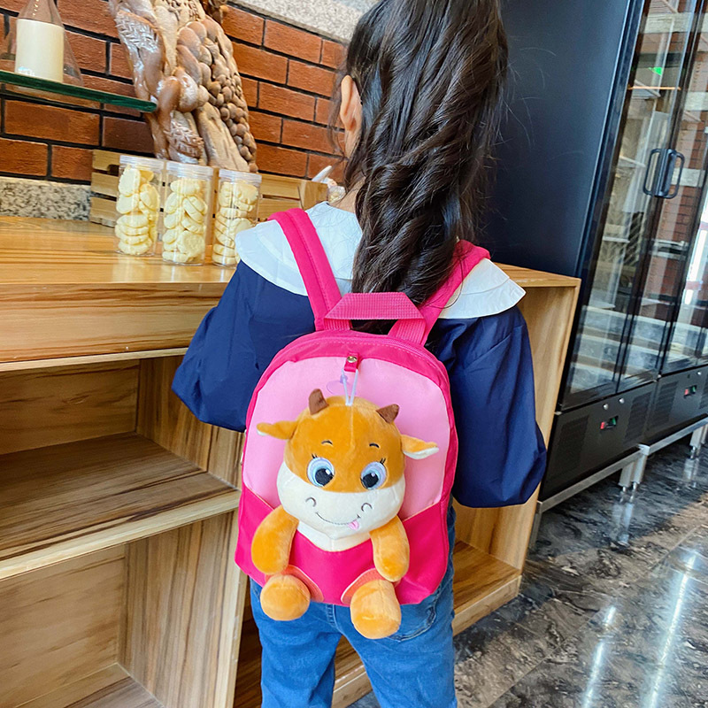 2022 New style Niu Niu Children's schoolbag, backpack, Cartoon bag, cute and adorable Niu Cartoon mini backpack Specification drawing