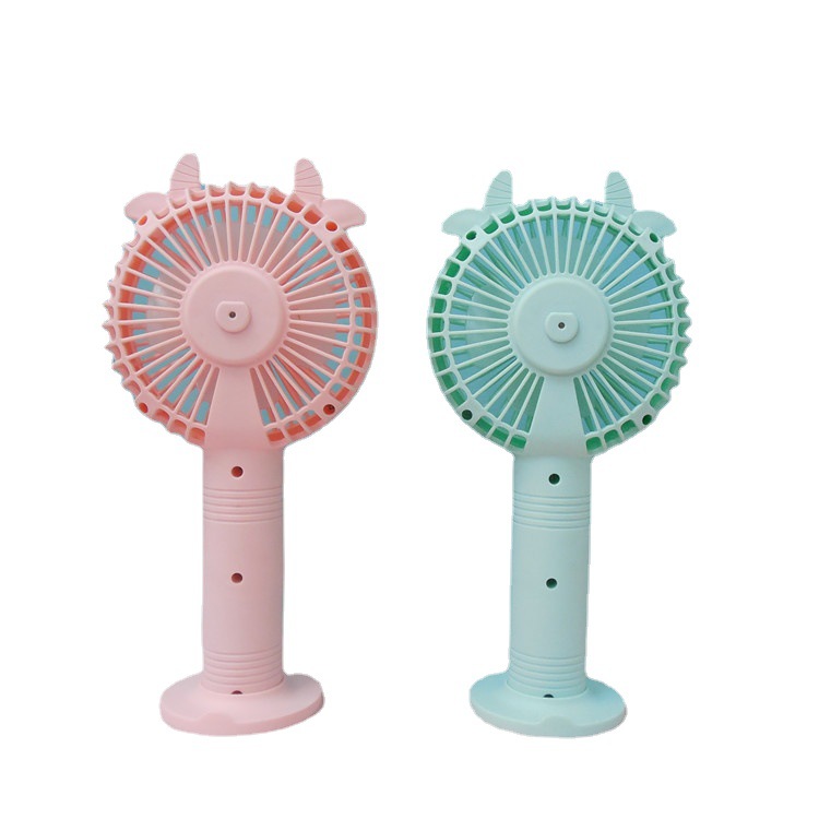 Factory direct sales of USB charging mesh cover small fan, desktop with base, office and home fan, outdoor handheld portable Item Picture