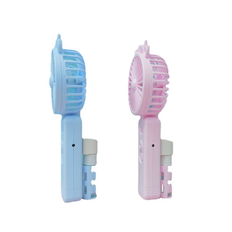Little Deer Spray Hydrating Fan, handheld folding usb charging mini outdoor fan with light spray Item Picture