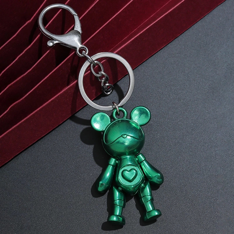 Cute and creative bear keychain, ins Star bear pendant, car key chain, men's and women's schoolbag pendant Specification drawing