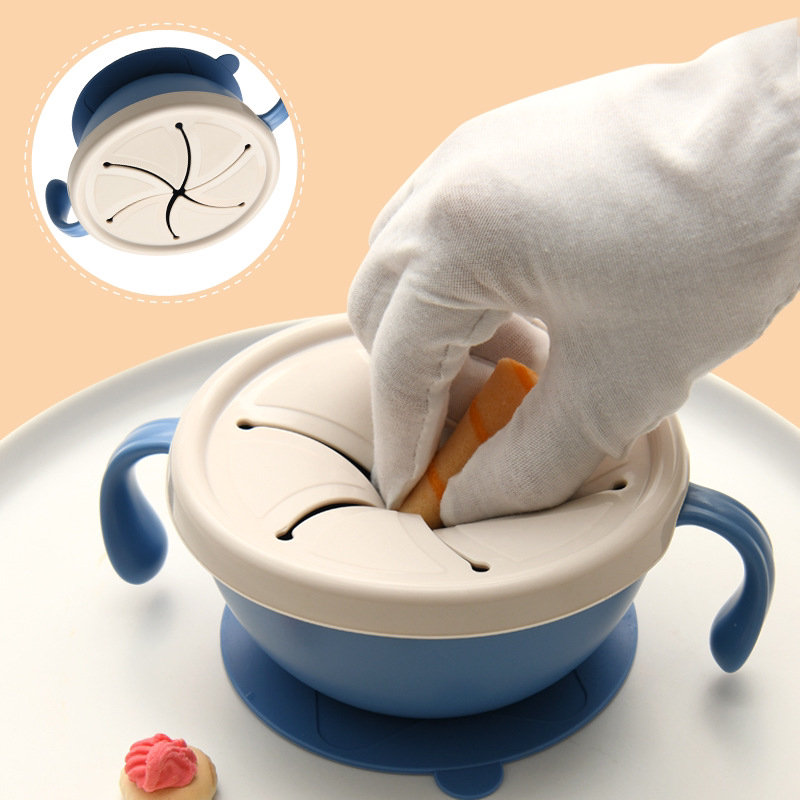New silicone straw baby bowl for infants and children, suction cup type soup drinking straw bowl details Picture