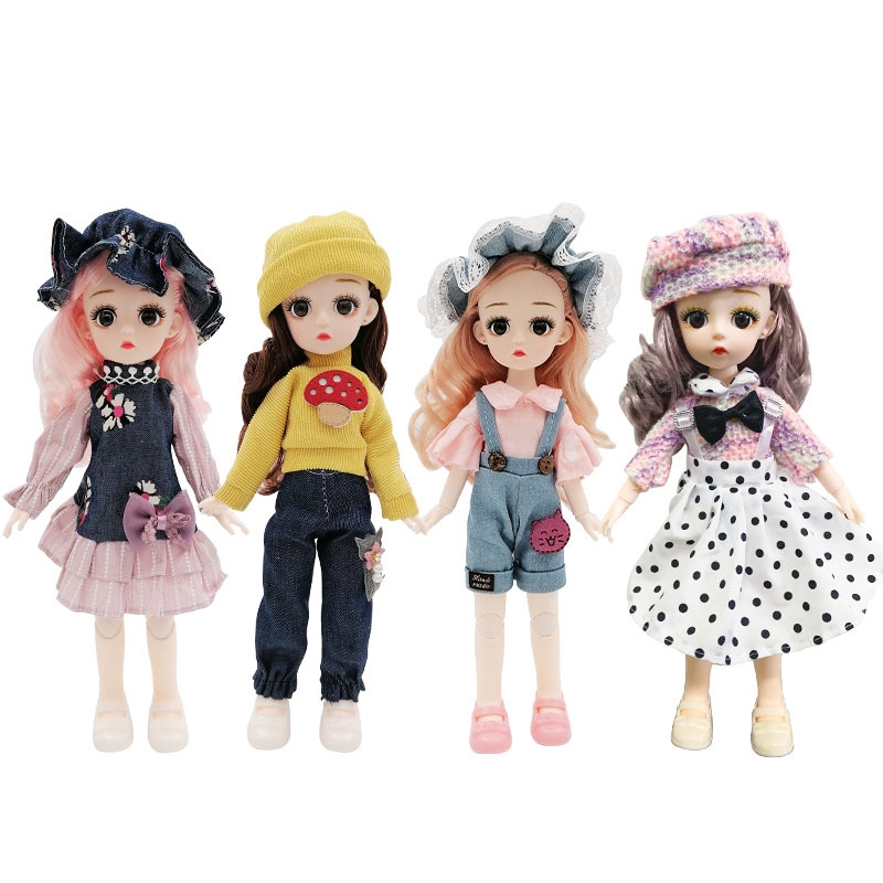 Children's role-playing costume simulation BJD exquisite doll toy 12-inch doll girl mixed dress girl gift Application Scenario