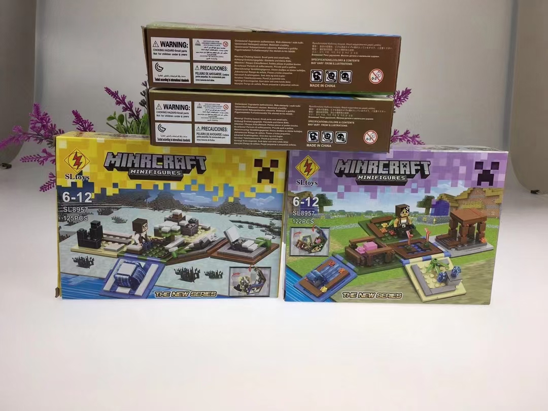 【 Special Offer 】 Brand new original Minecraft Rubik's Cube assembly building blocks in 4 colors mixed for export supply details Picture