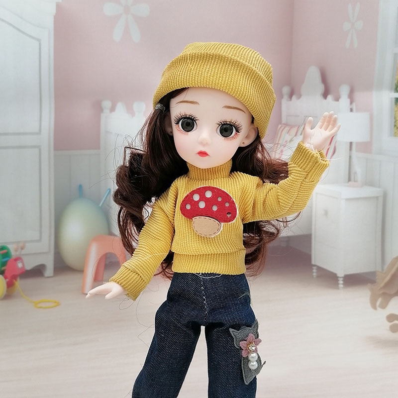 Children's role-playing costume simulation BJD exquisite doll toy 12-inch doll girl mixed dress girl gift Item Picture
