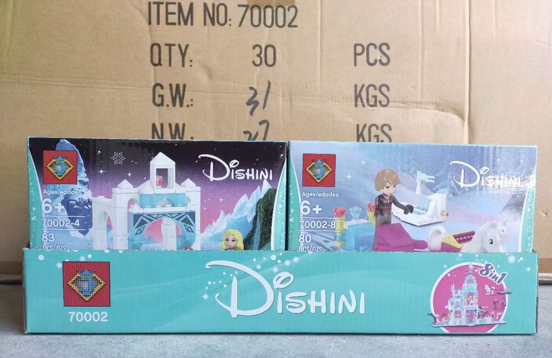 【 Special Offer 】 Brand new original Ice Learning Princess Castle block building blocks of 8 mixed sets are selling well at street stalls with foreign trade supplies Application Scenario