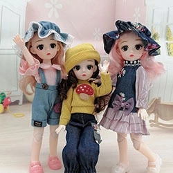 Children's role-playing costume simulation BJD exquisite doll toy 12-inch doll girl mixed dress girl gift full figure
