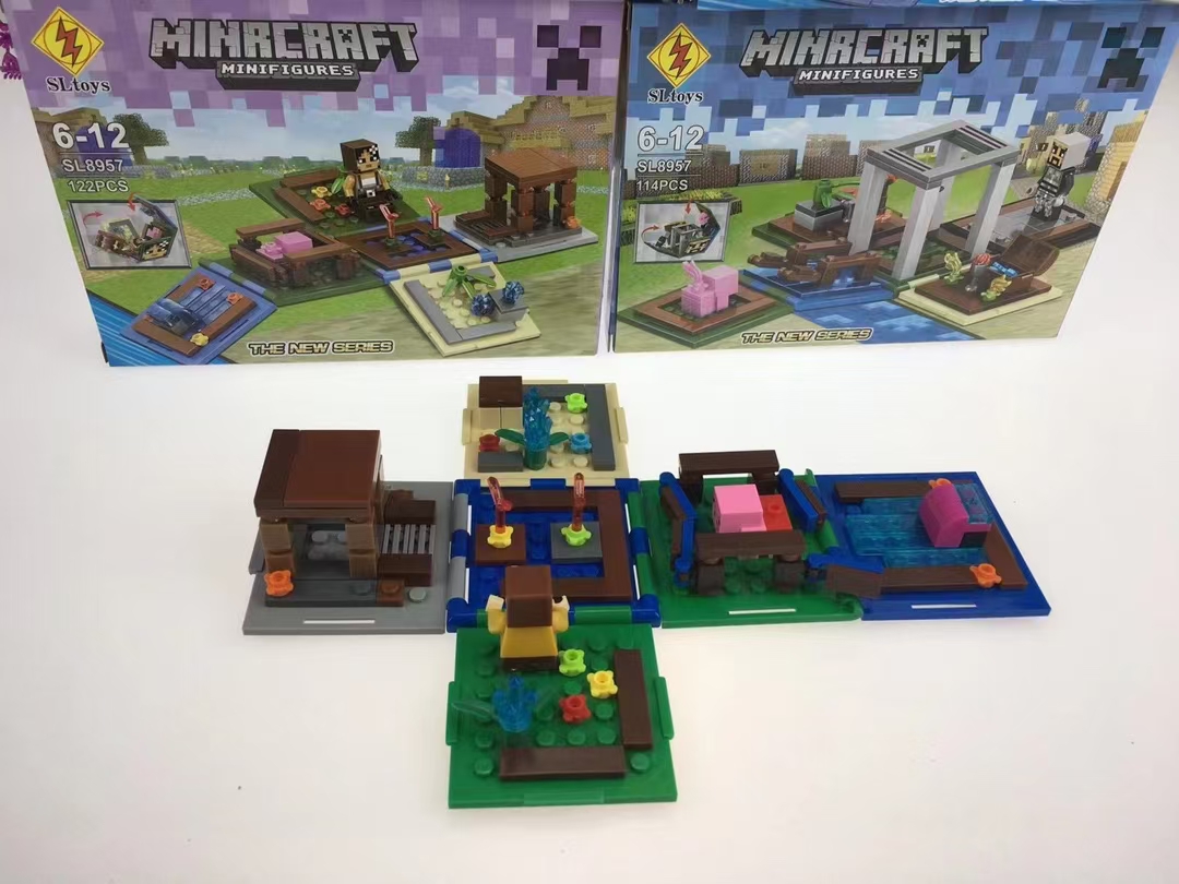 【 Special Offer 】 Brand new original Minecraft Rubik's Cube assembly building blocks in 4 colors mixed for export supply Application Scenario
