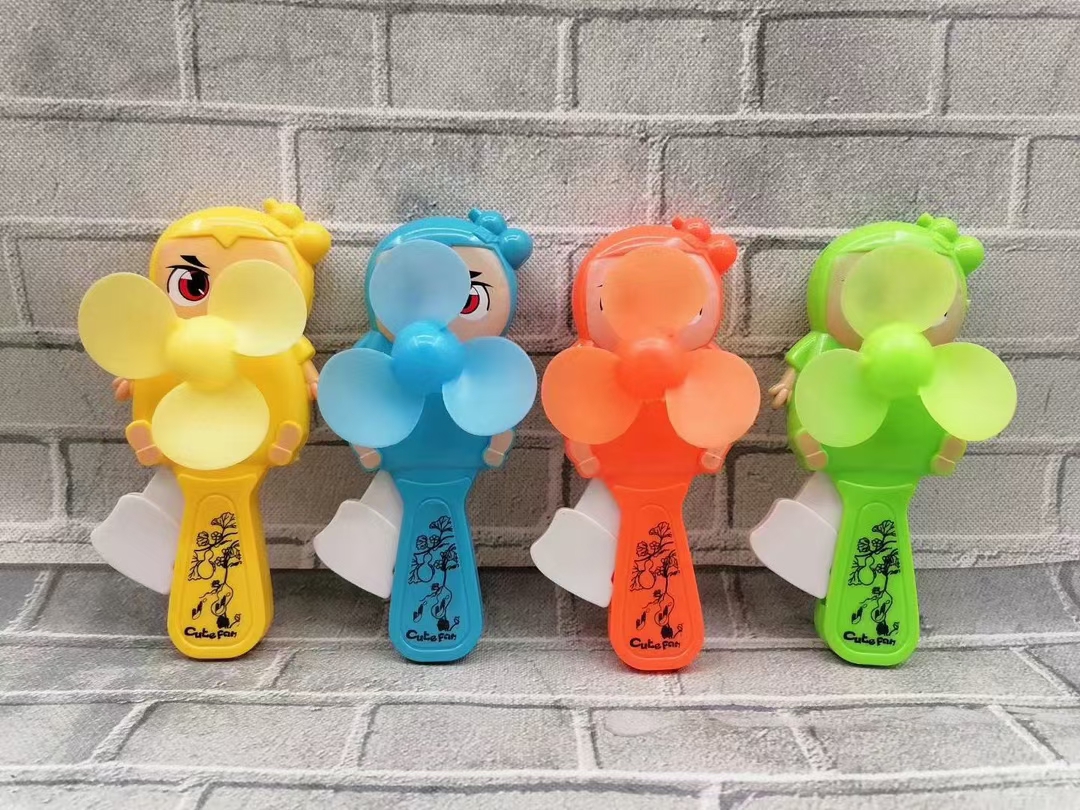 【 Special Offer 】 Brand new original cartoon hand-pressing fans as gifts. Small fans are selling well at street stalls and are in high demand. Foreign trade supply Specification drawing