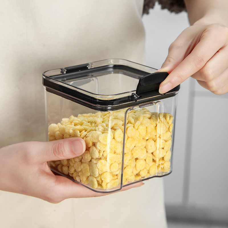 35823 cocina tipo mosquetón plástico sellado lata de almacenamiento de grano multigrano almacenamiento de fideos crisper box easy snap food jar Specification image