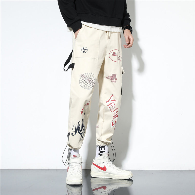 Trendy men's cargo pants, Japanese style, versatile multi-pocket cargo pants for teenagers, tight-fitting pants, trendy casual pants, men's pants Specification image