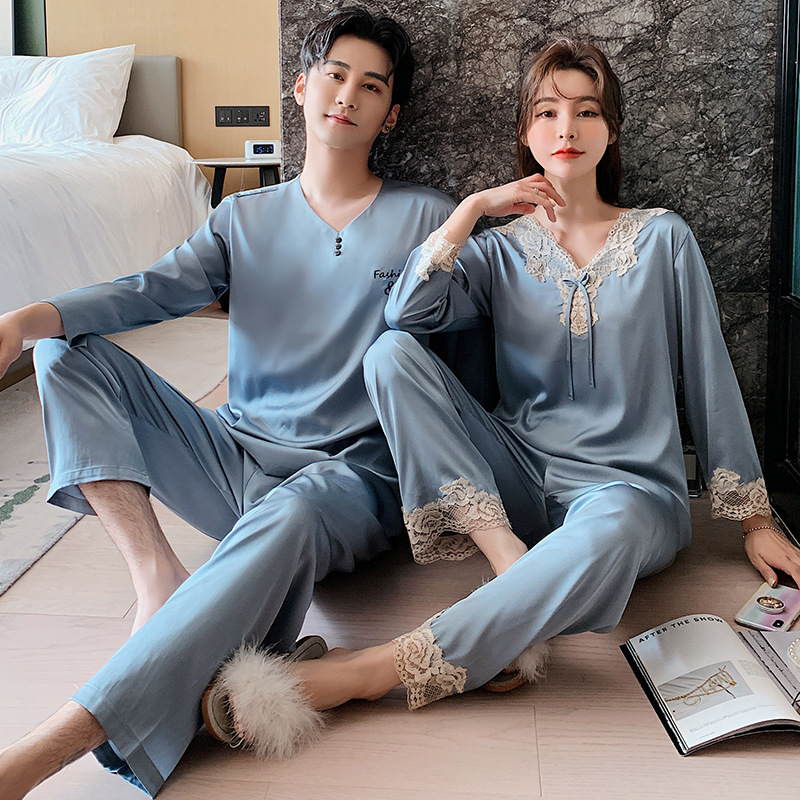 情侣家居服实物图