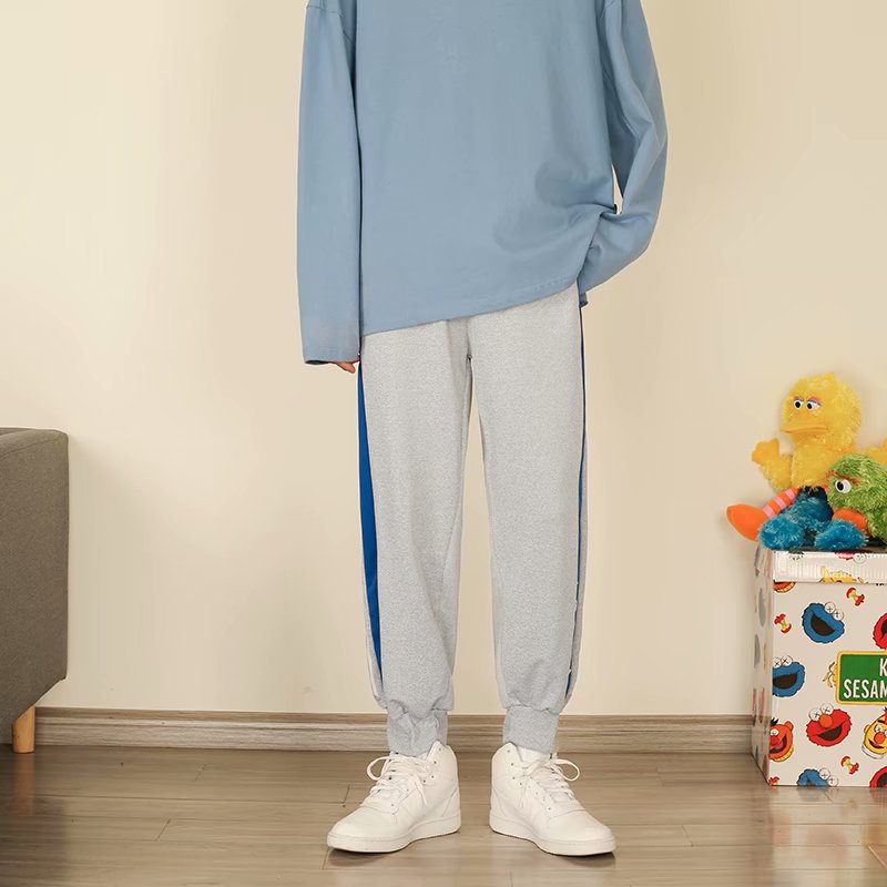 Casual pants for men, Korean style Harajuku style pants, trendy loose bf student sweatpants, trendy brand tight-fitting 9-inch sportswear pants for men Specification image