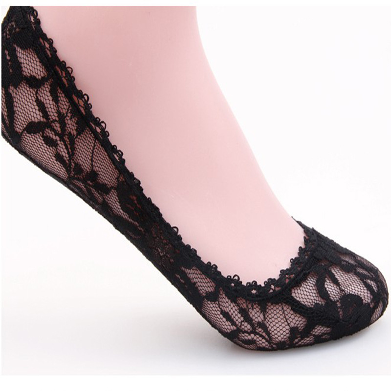 (Foot Charm) Factory direct sales of new sexy Lace stockings, Korean style fashionable floor socks, women's shallow socks details Picture